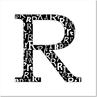 R Filled - Typography Posters and Art